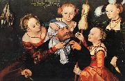 Lucas  Cranach Hercules Onfale oil painting reproduction